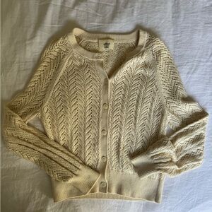 Aritzia Cream Knit Cardigan